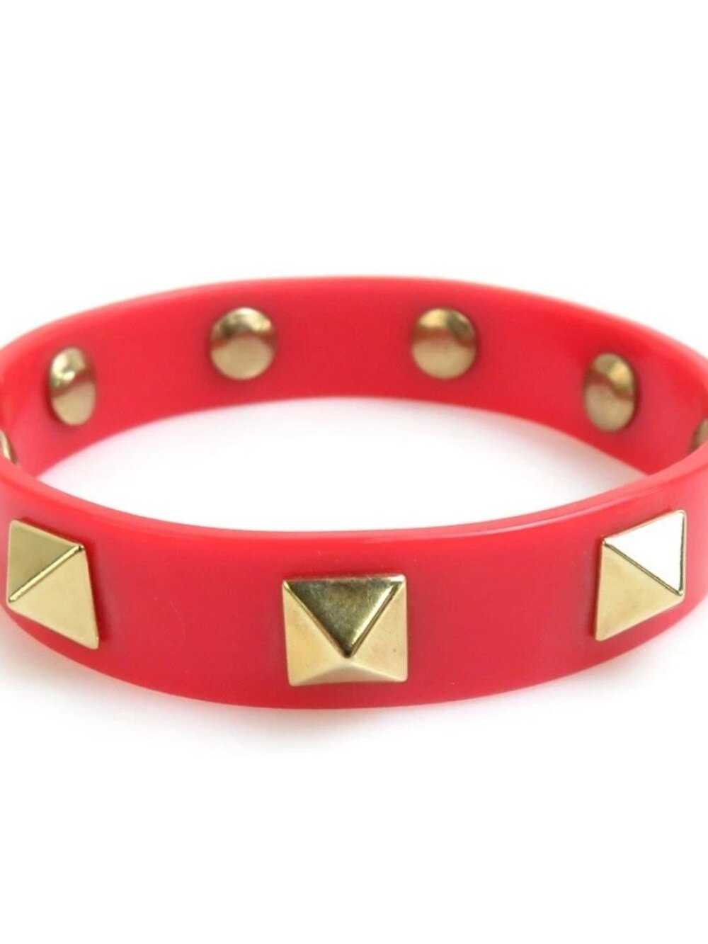 Valentino Garavani Bracelet Red/Gold Rubber/Metal